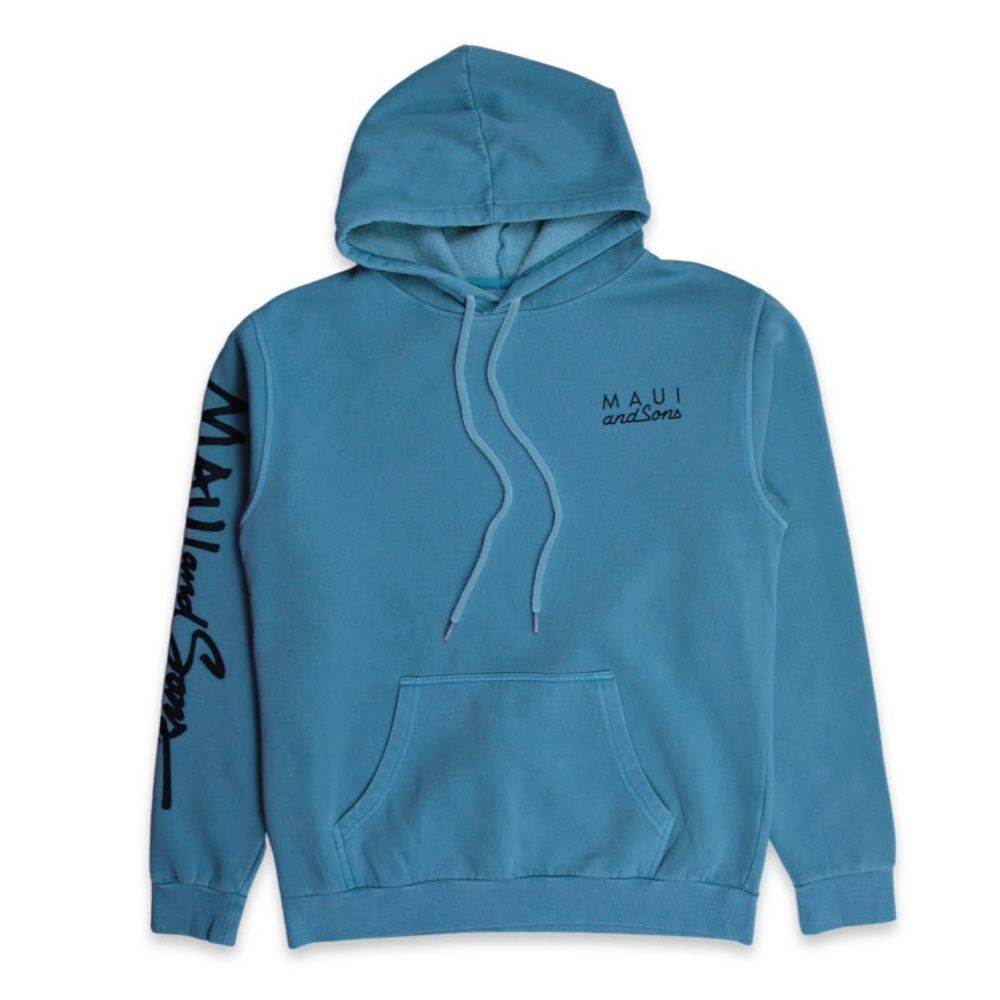 Maui & Sons Unisex Stillwater Cookie Logo Drawstring Hoodie Kangaroo Pockets L